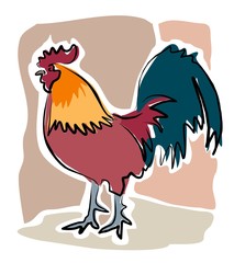 sketchy rooster