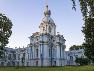 Fototapeta na wymiar Smolny Cathedral, St. Petersburg (white night)