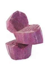 potatoes on white background