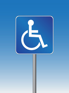 Handicapped wheelchair sign