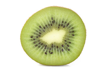 Naklejka na ściany i meble Kiwi fruit slices on white background
