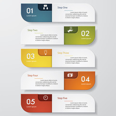 Design clean number banners template. Vector.