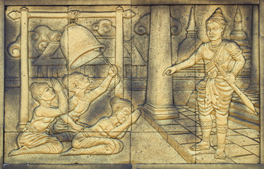 Fototapeta na wymiar story of Pho Khun Ram Khamhaeng, king of sukhothai