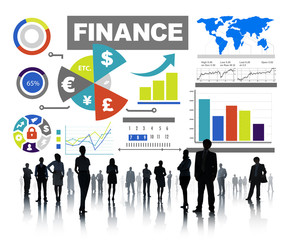 Finance Bar Graph Chart Investment Money Business Concept