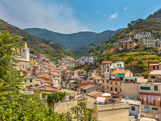 View over Riomaggiore, One of the Cinque Terre Villages in Italy