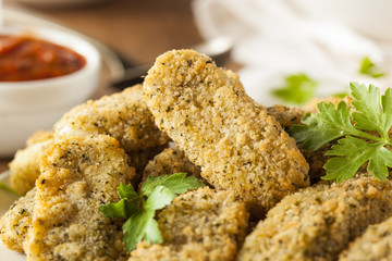 Homemade Cheesy Mozzarella Sticks