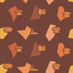 seamless background with telephone icons for your design