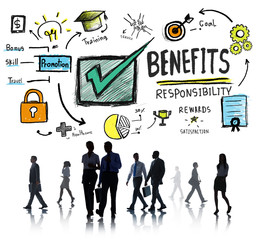 Fototapeta premium Benefits Gain Profit Earning Income Business Commuter Concept