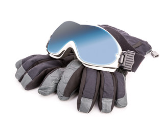 Fototapeta premium Winter sport glasses and gloves