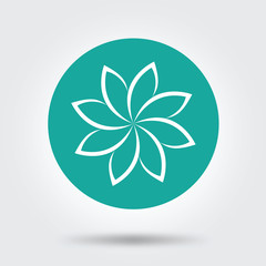 flower flat logo icon vector