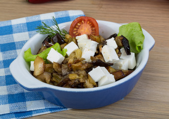 Aubergine with cheese