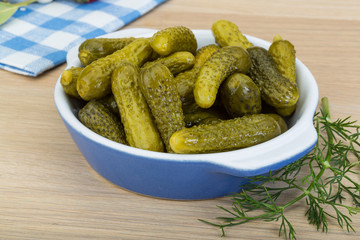 Marinated small cucumber