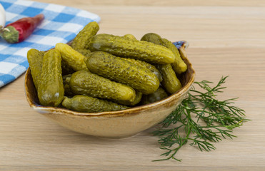 Marinated small cucumber