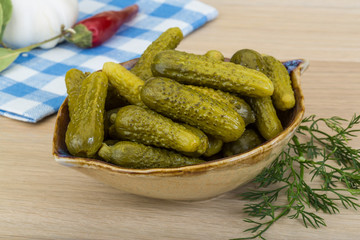 Marinated small cucumber
