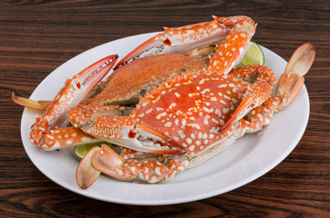 Boiled crabs