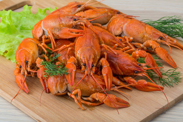 Boiled crayfish