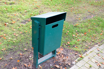 Garbage bins public on street