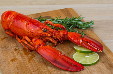 Boiled lobster
