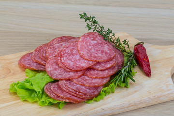 Sliced salami