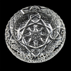 Empty crystal ashtray