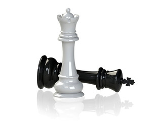chess - queen and king