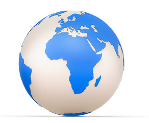 Globe - 3d model of Earth Planet