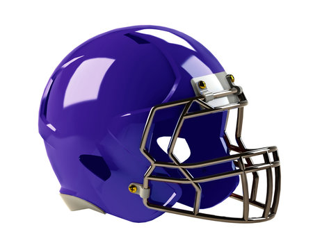 blue football helmet