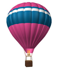 hot air balloon isolated on a white background