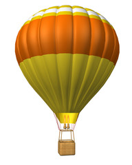 hot air balloon isolated on a white background