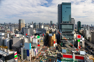 Fototapeta premium Panoramę Tokio, Japonia.