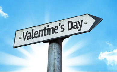 Valentines Day sign with a beautiful day