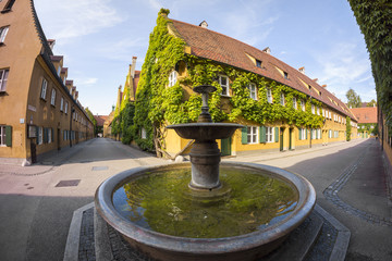 The Fuggerei in Augsburg, world's oldest social housing