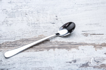 Long macchiato spoon on the table