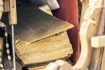 Old weathered Holy Bible