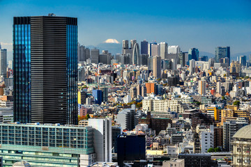Naklejka premium Tokyo skyline, Japan.