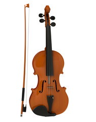Fototapeta na wymiar violin with bow