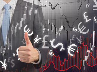 businessman giving thumb up