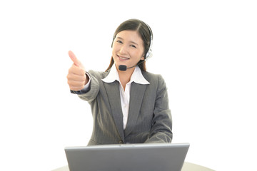 笑顔のオペレーター