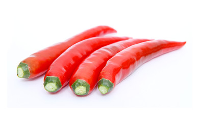 Red hot chili pepper isolated on a white background