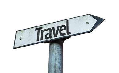 Travel sign isolated on white background