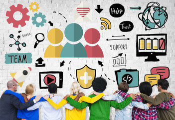 Team Share Support Trust Help Teamwork Togetherness Concept