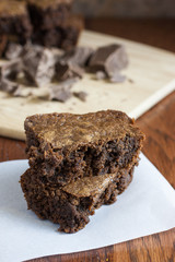 Chocolate Brownies on Parchment