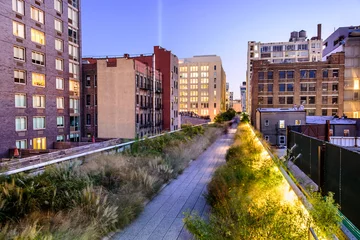 Rolgordijnen New York City in Manhattan on High Line Park © SeanPavonePhoto