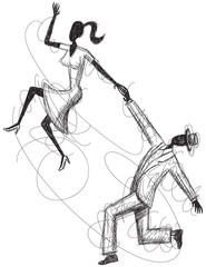Swing Couple Sketch