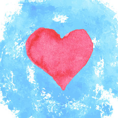 watercolor heart and stains