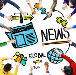 News Journalism Information Publication Update Media Concept