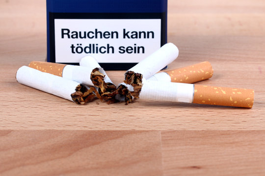 Zigarettenpackung "Rauchen kann t&ouml;dlich sein"