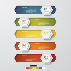 Design clean number banners template. Vector.