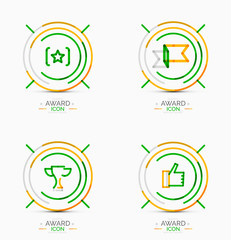 Award icon set, Logo collection