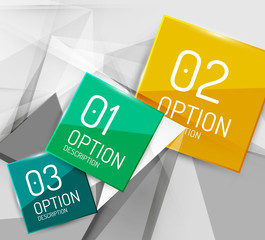 Business geometric option steps infographics